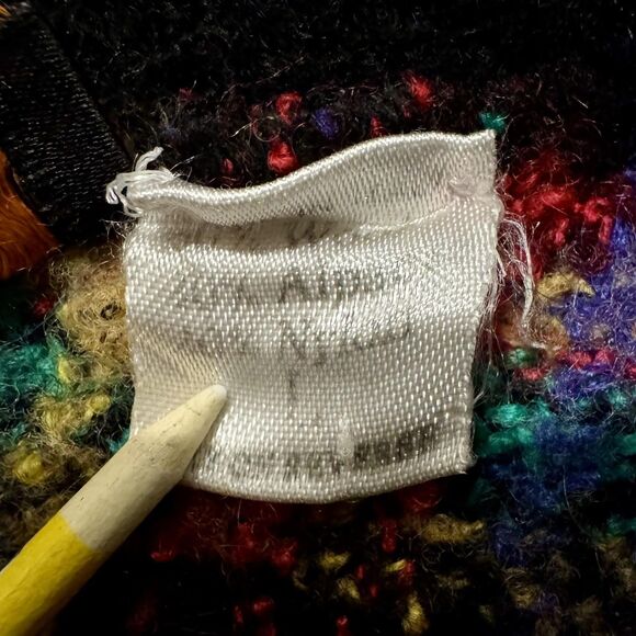 Vintage Marcus Neiman Marcus Wool Alpaca Sweater Sz L Striped Knit Crewneck 90s - Picture 8 of 8